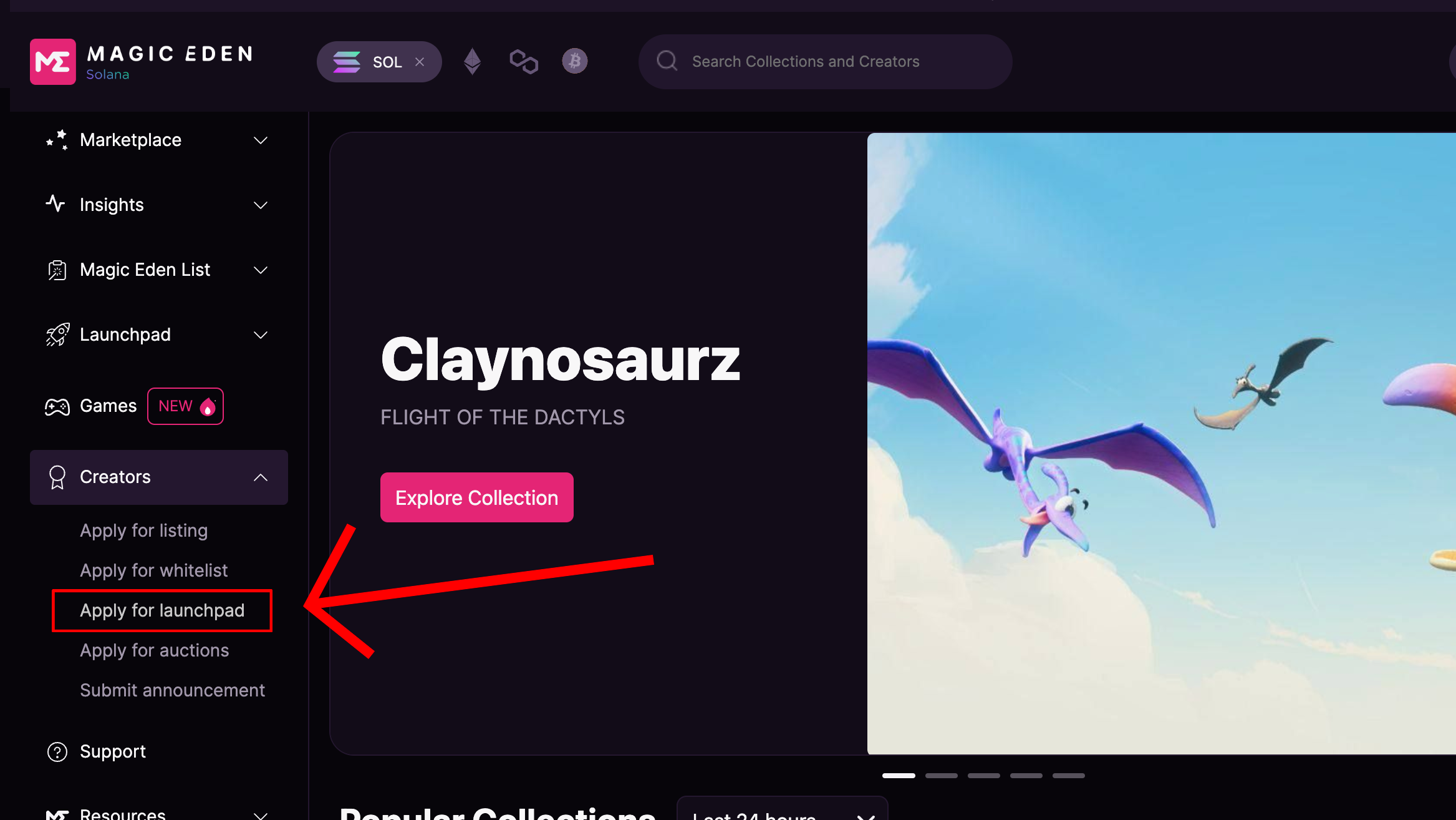Magic Eden Base Launchpad live free NFT mints