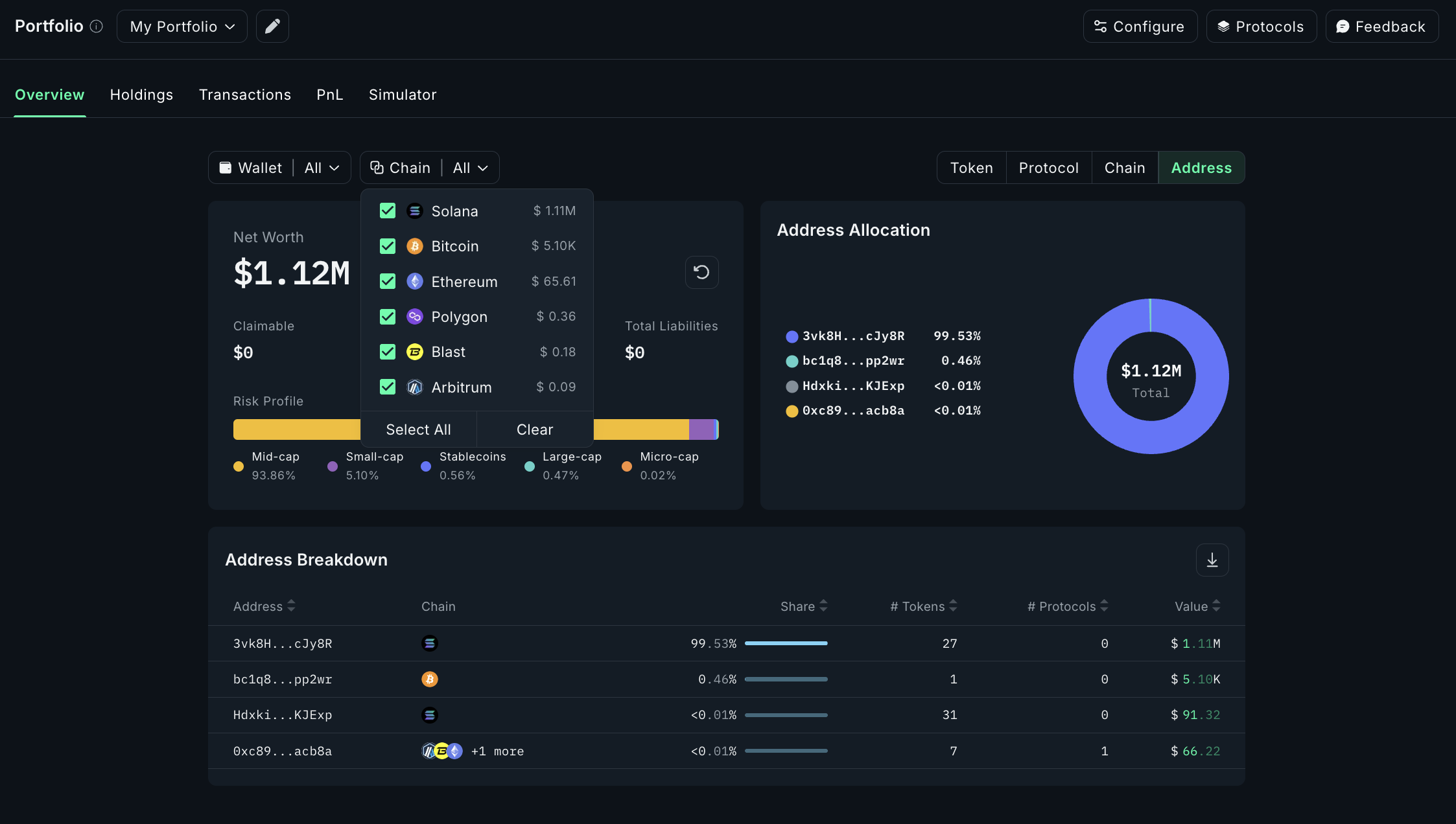 multi-chain NFT support in crypto wallet