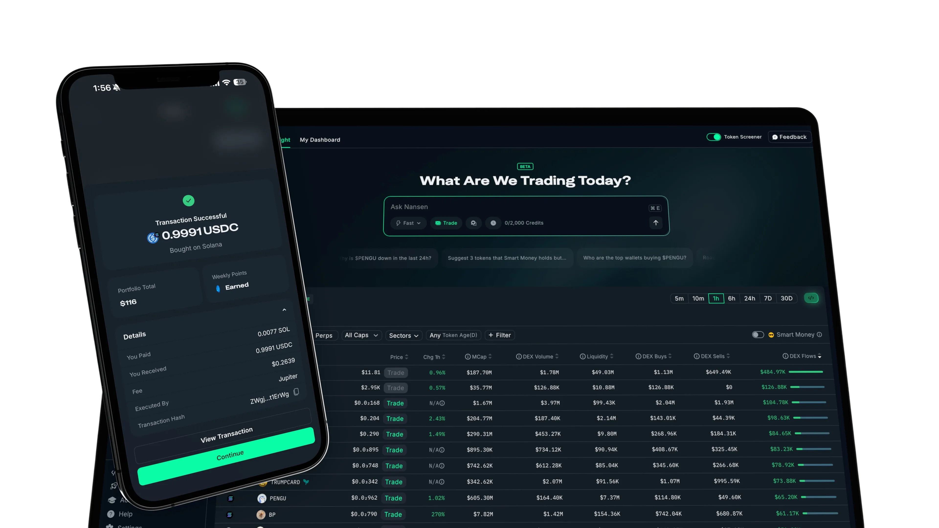 real-time crypto earnings dashboard