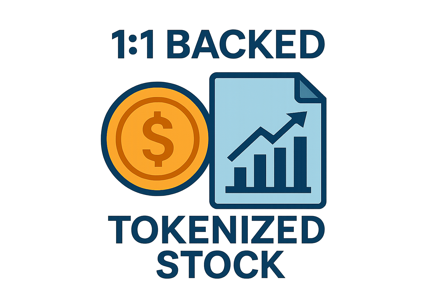 1:1 backed tokenized stock graphic