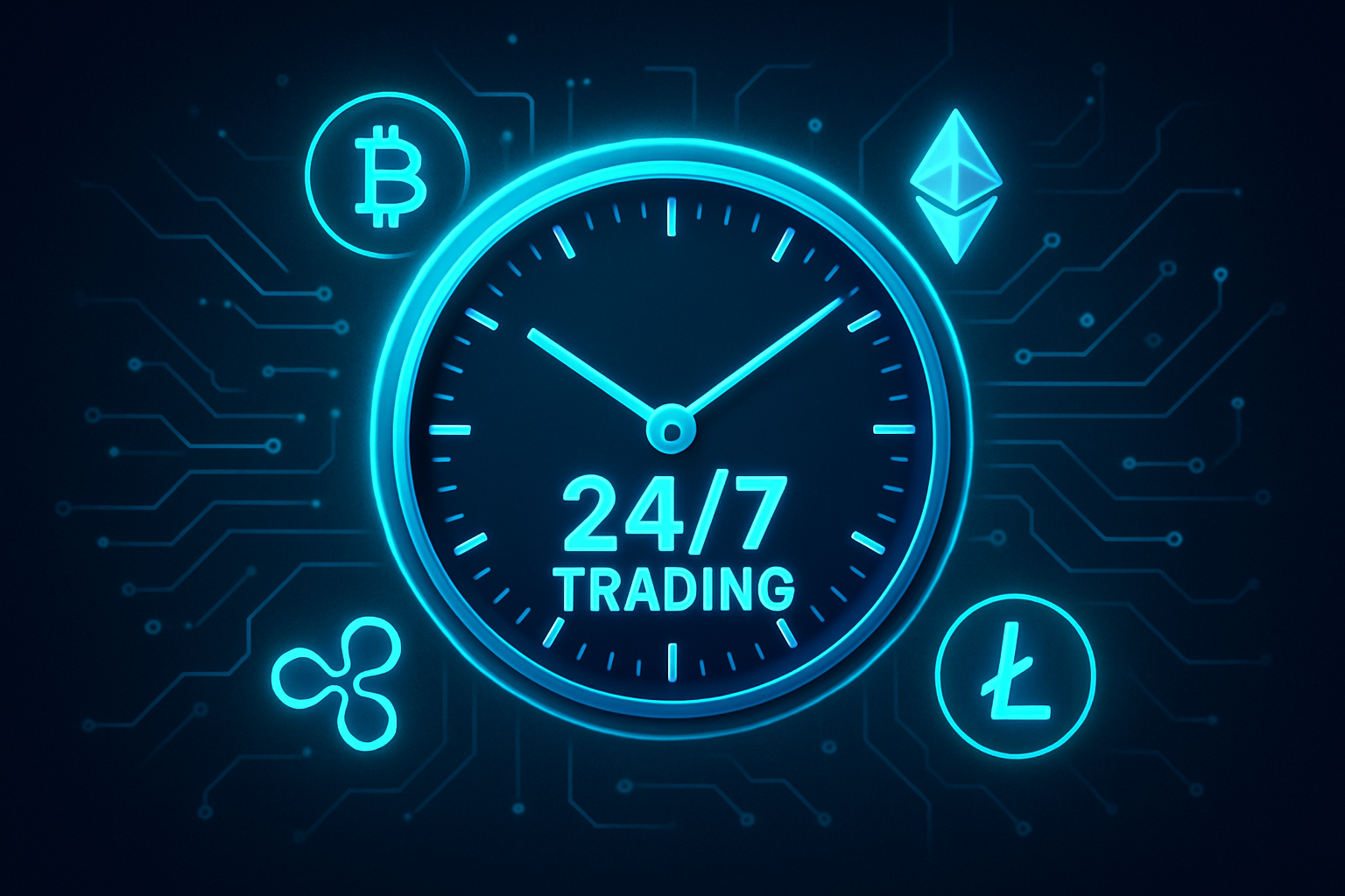 24/7 trading clock crypto