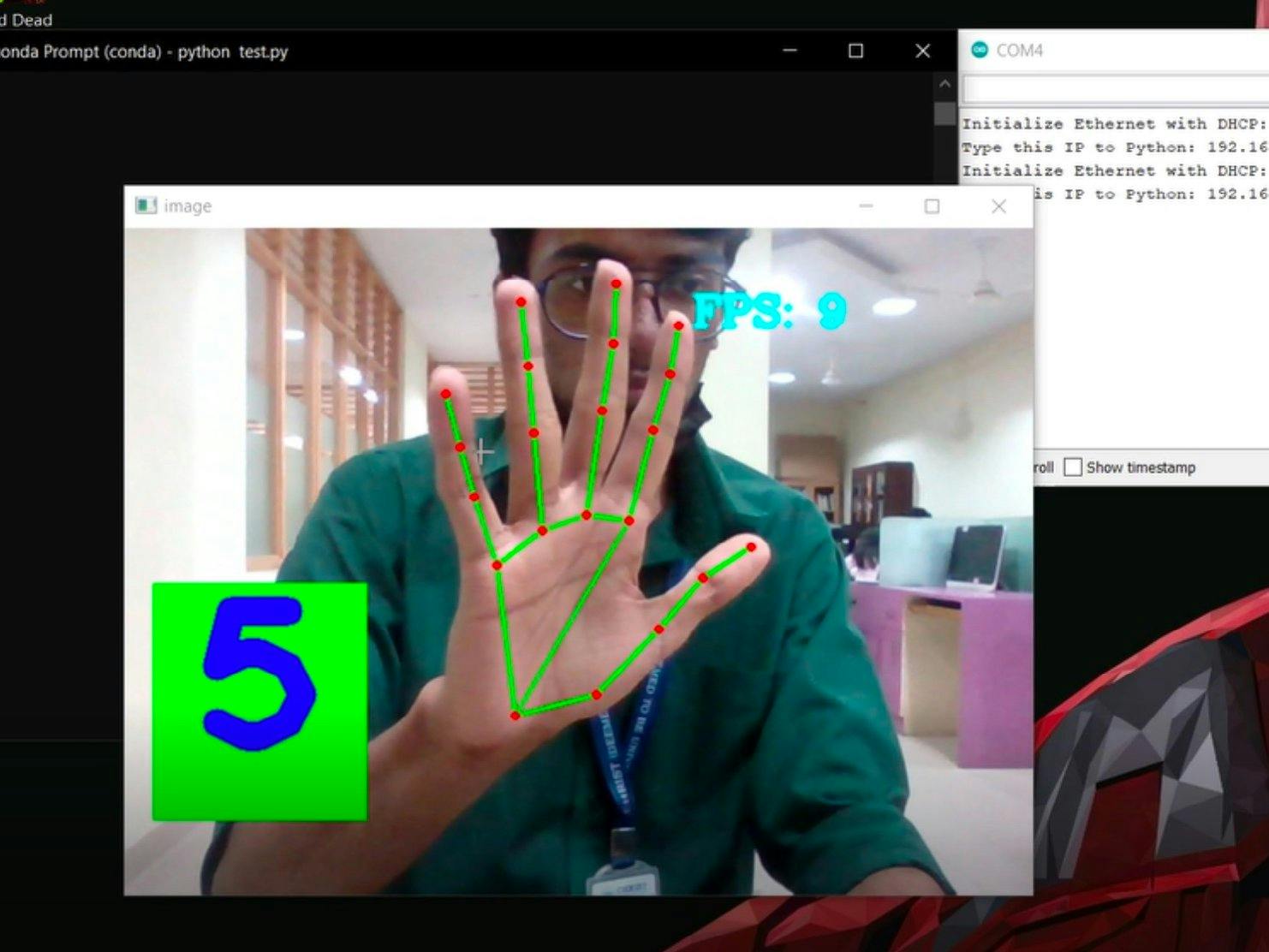 OpenCV and Mediapipe gesture control integration