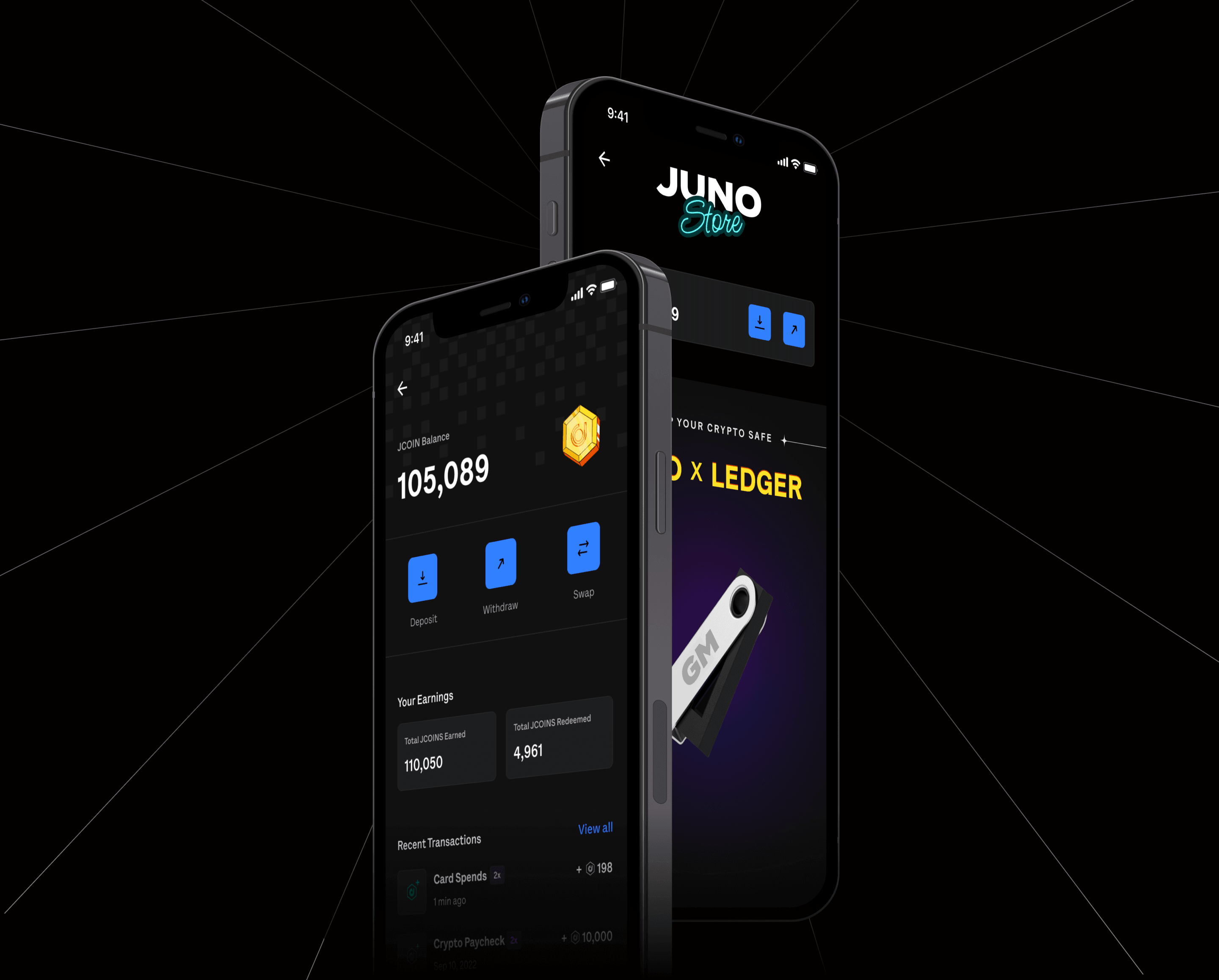 Juno banking platform crypto features