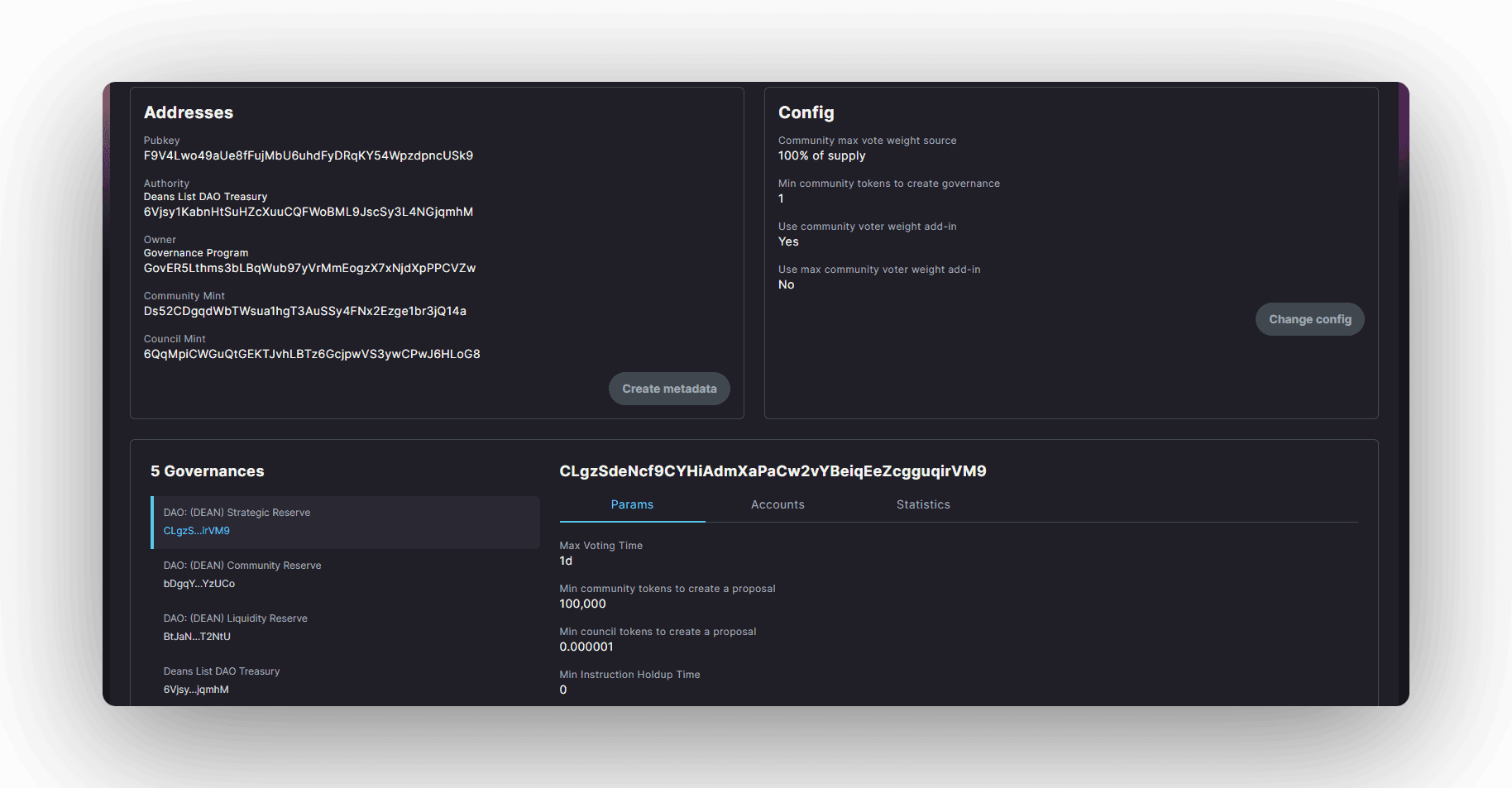 dHEDGE DAO treasury transparency interface