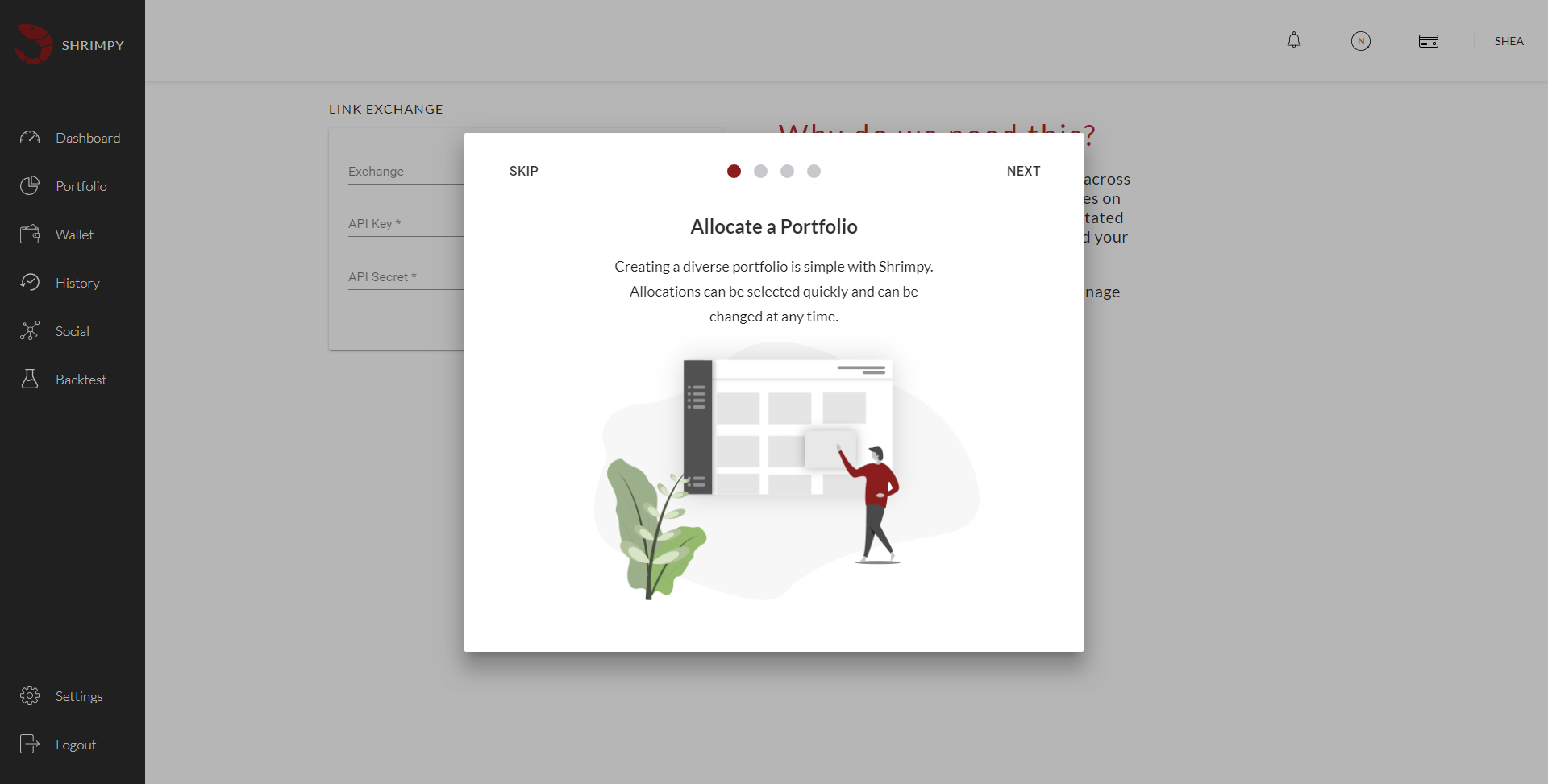Shrimpy automated crypto portfolio diversification