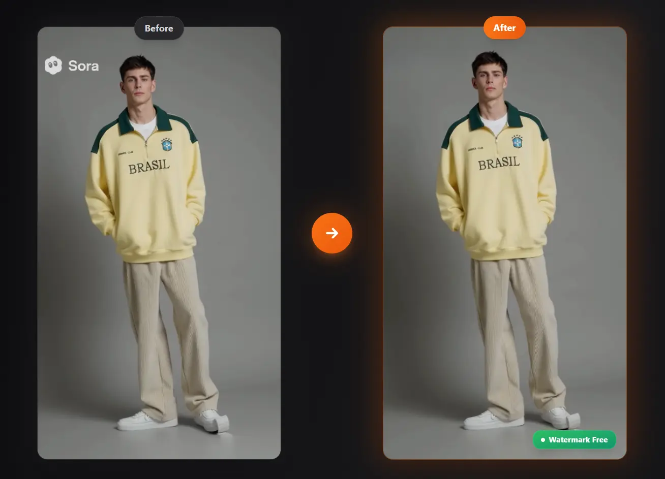 AI inpainting removing watermark image