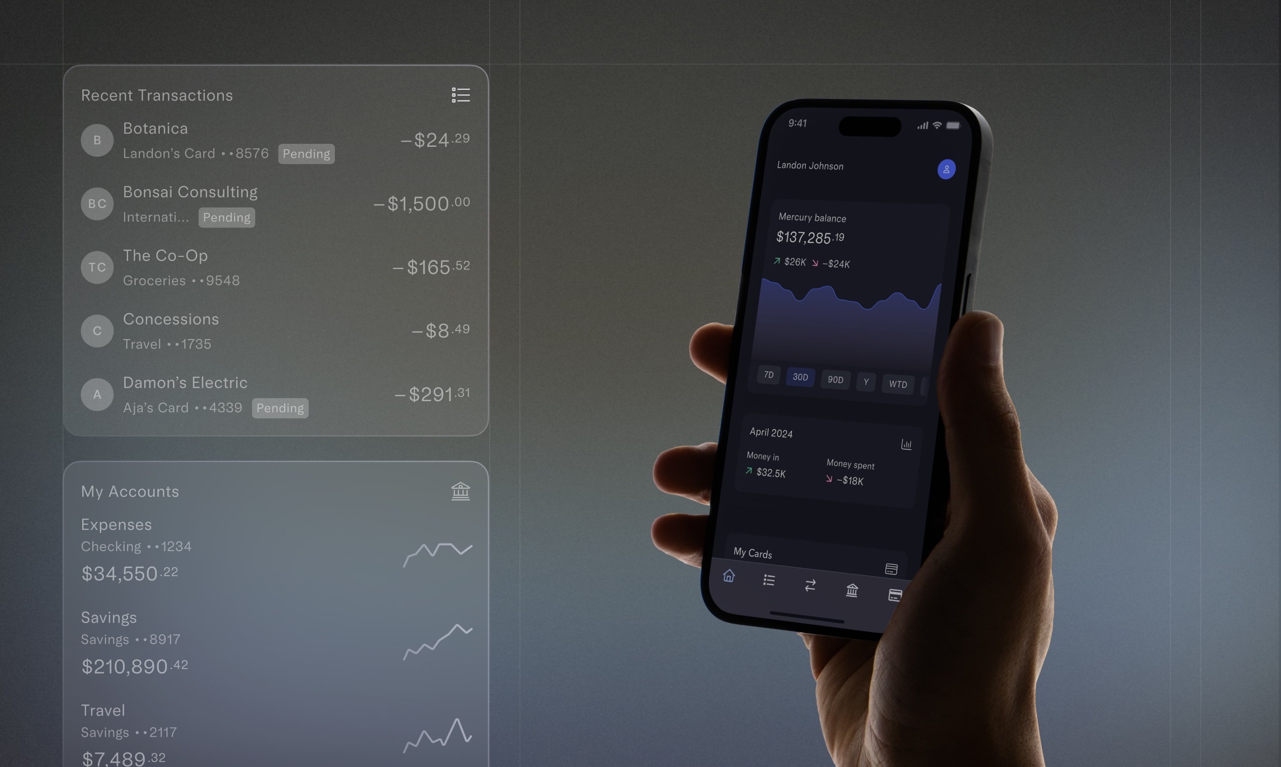 Mercury business banking platform logo