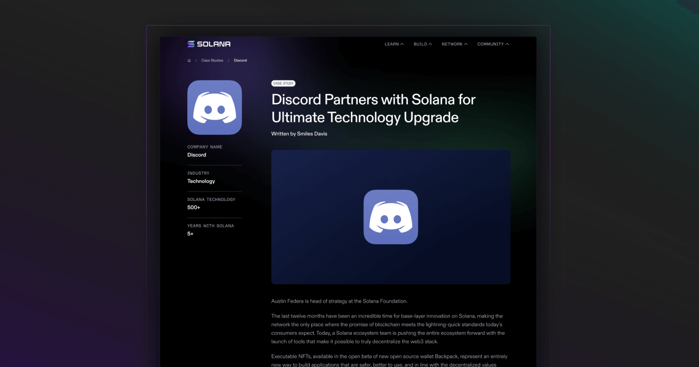 Solana Discord community chat