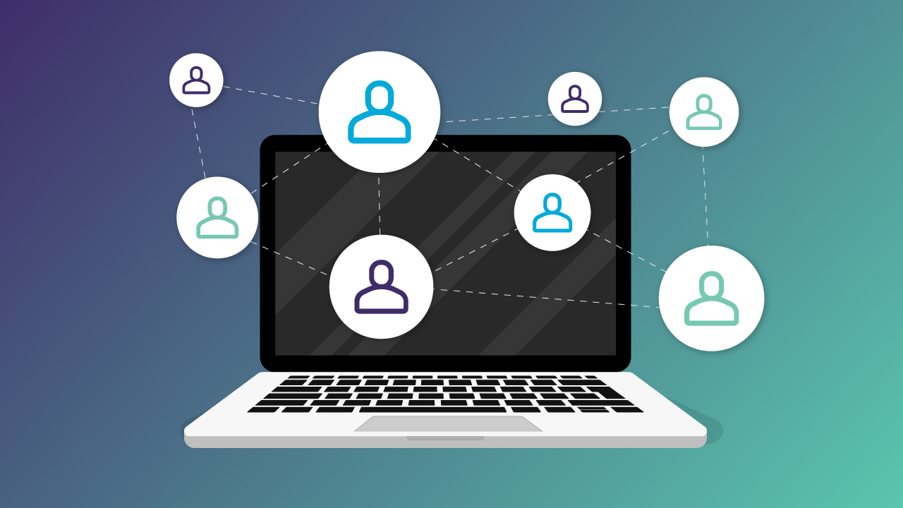 Decentralized identity no central authority icon