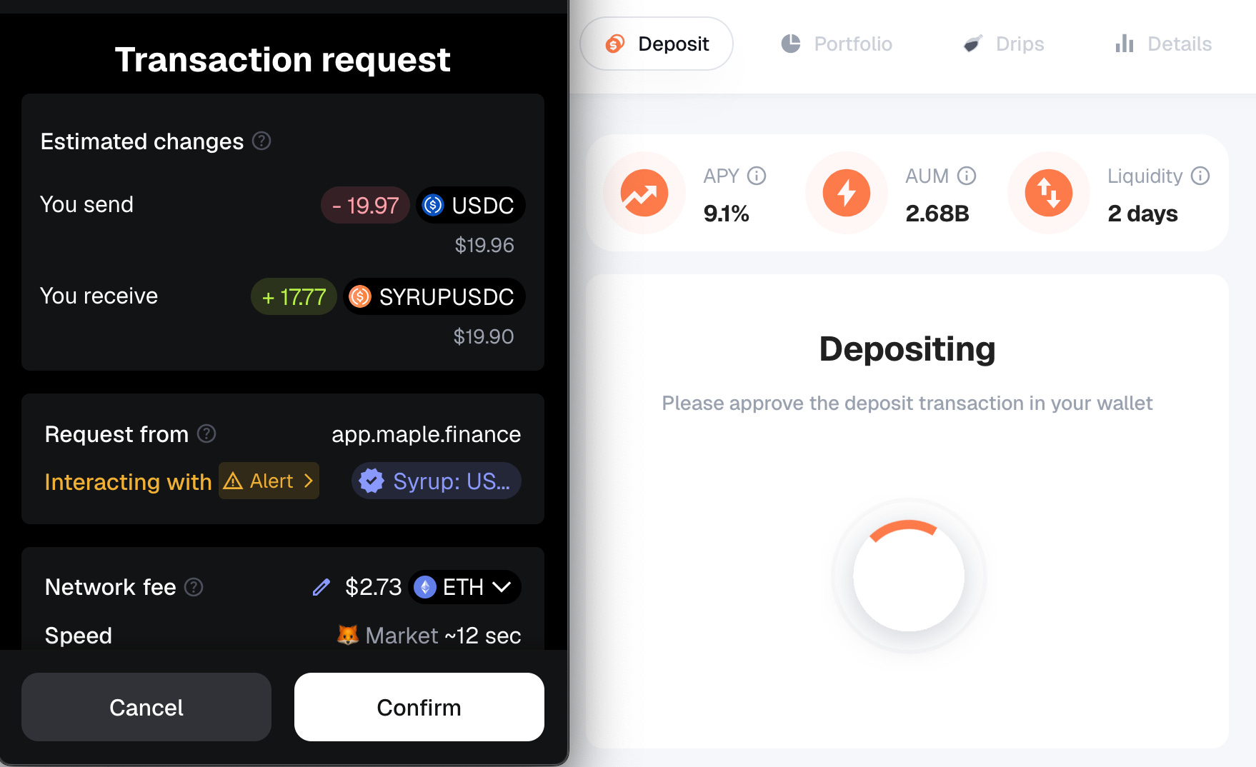 Maple Finance on-chain credit scoring