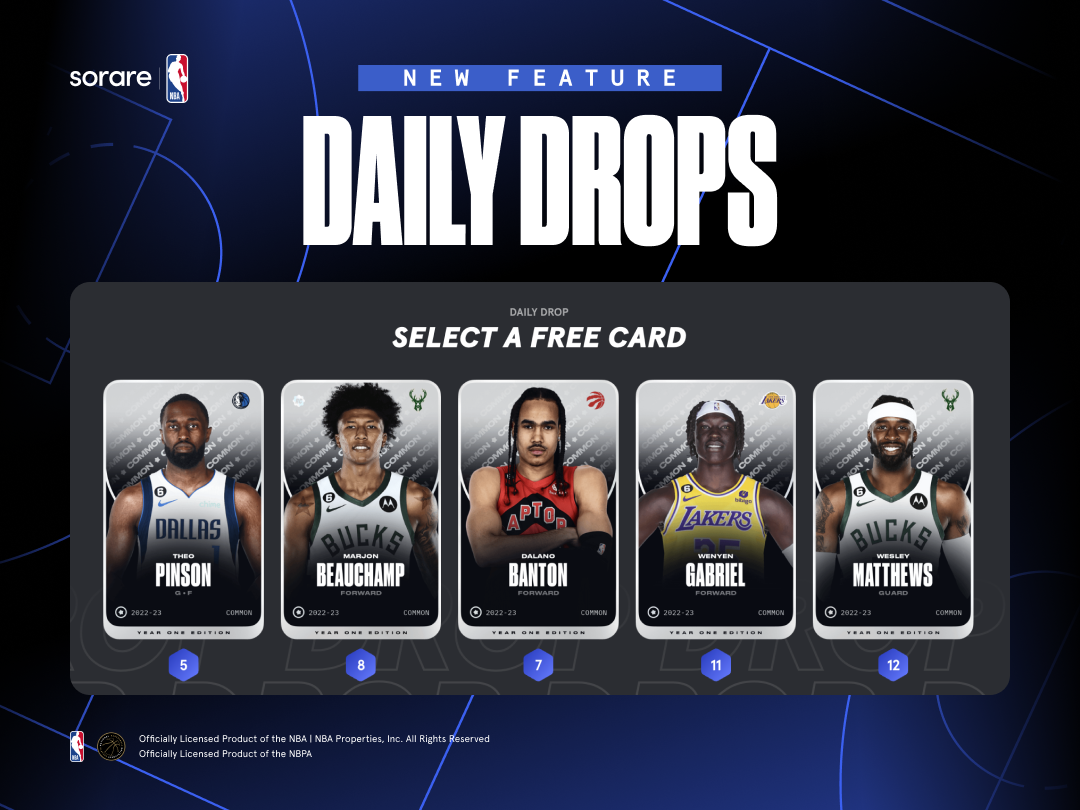 Sorare NBA NFT player cards lineup