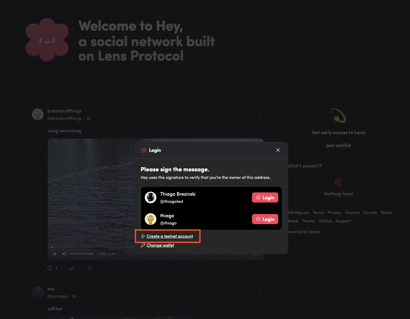 Hey Lens Protocol app icon