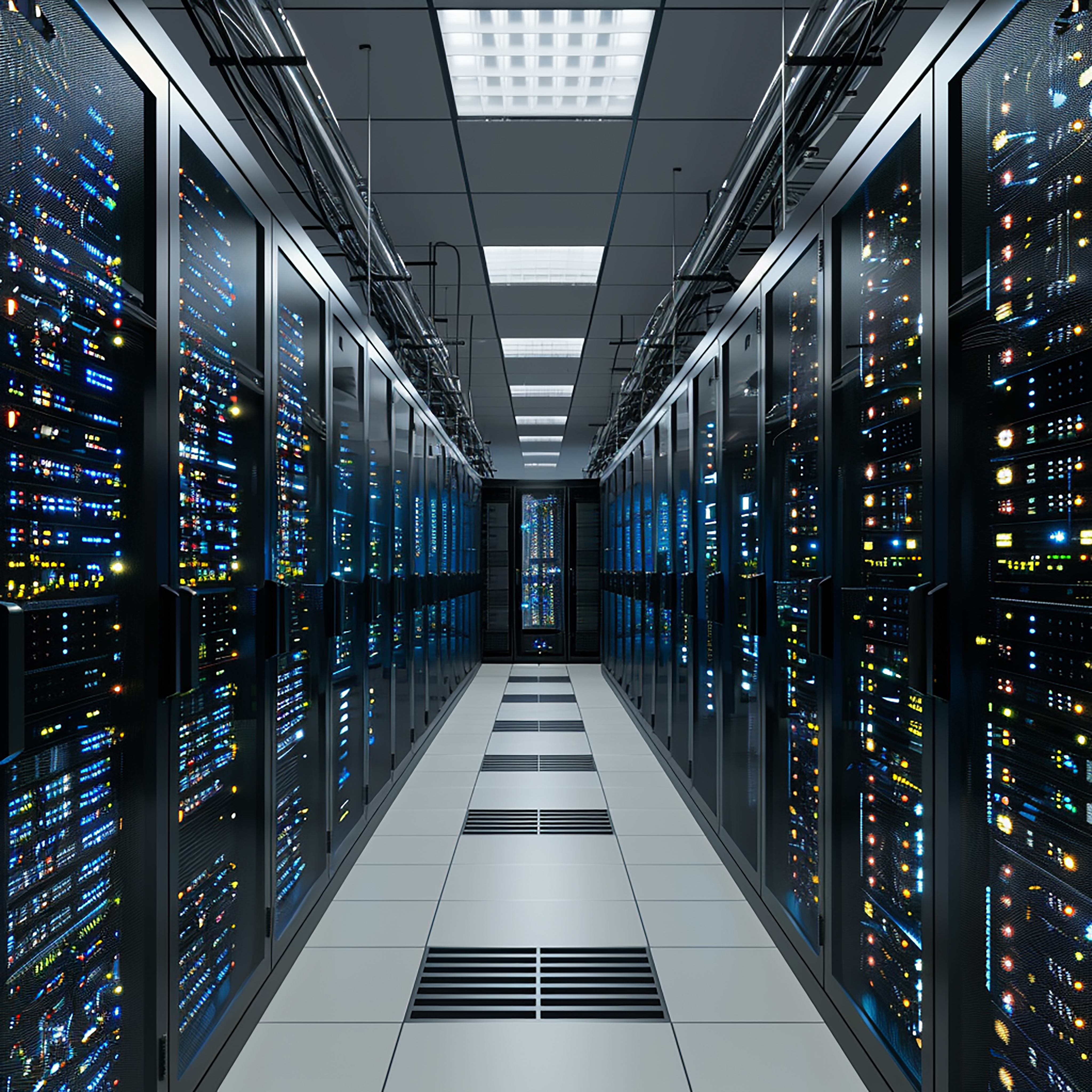 Render Network decentralized data center with GPU racks