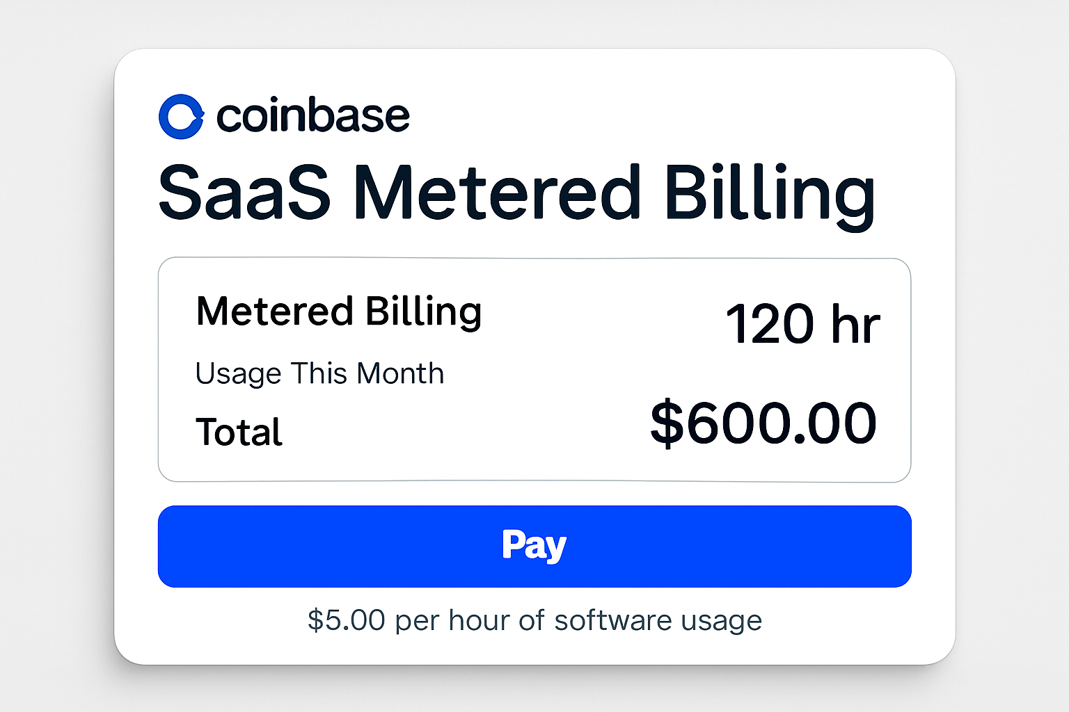 x402 SaaS metered billing Coinbase