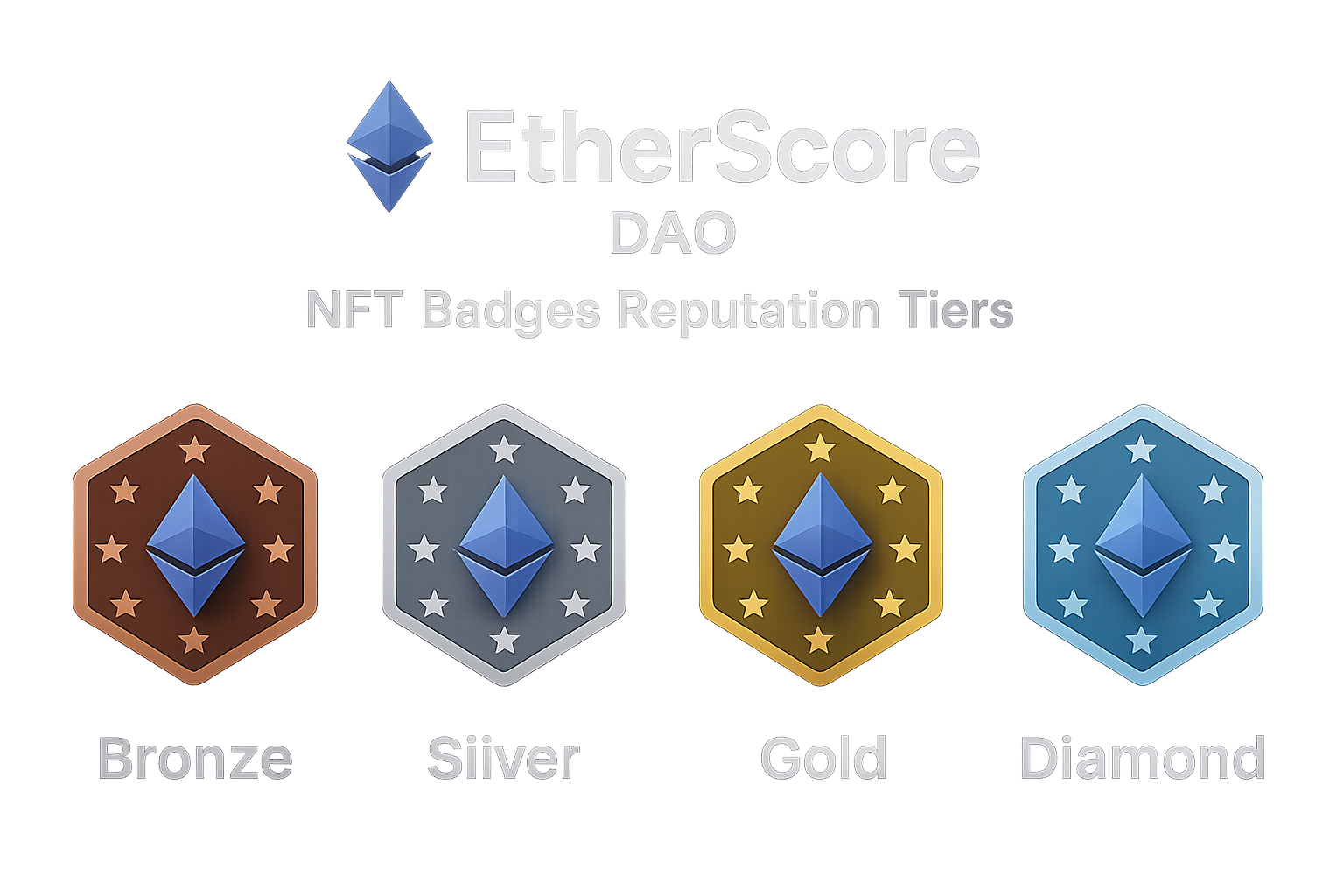 EtherScore DAO NFT badges reputation tiers