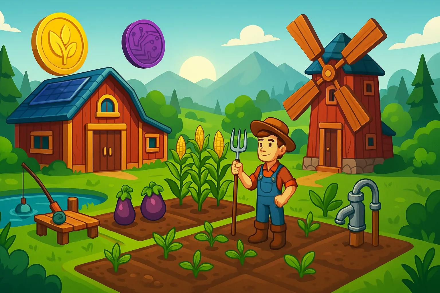 DeFi Land Solana farming simulation