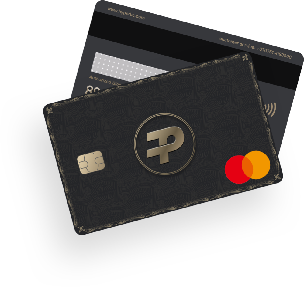 HyperCard HyperPay crypto card logo physical virtual