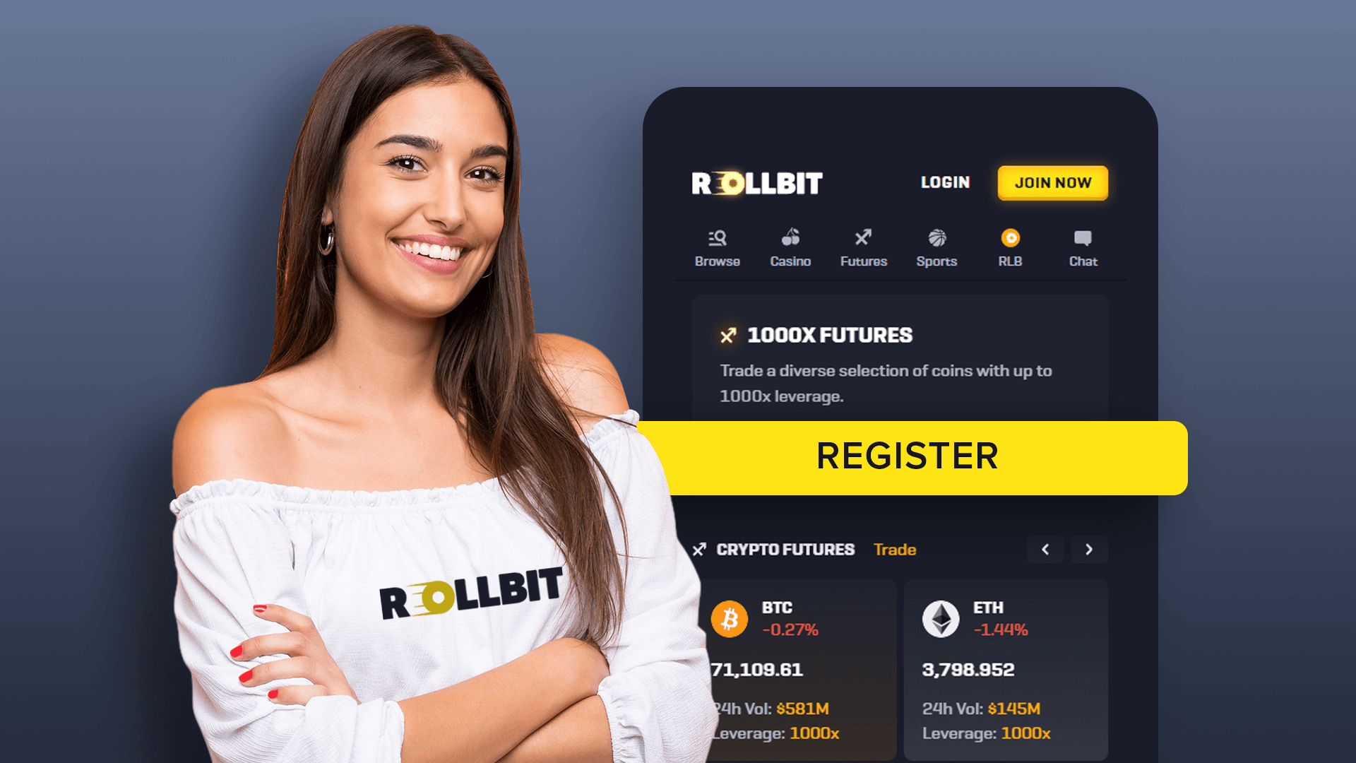 Rollbit Casino Solana interface