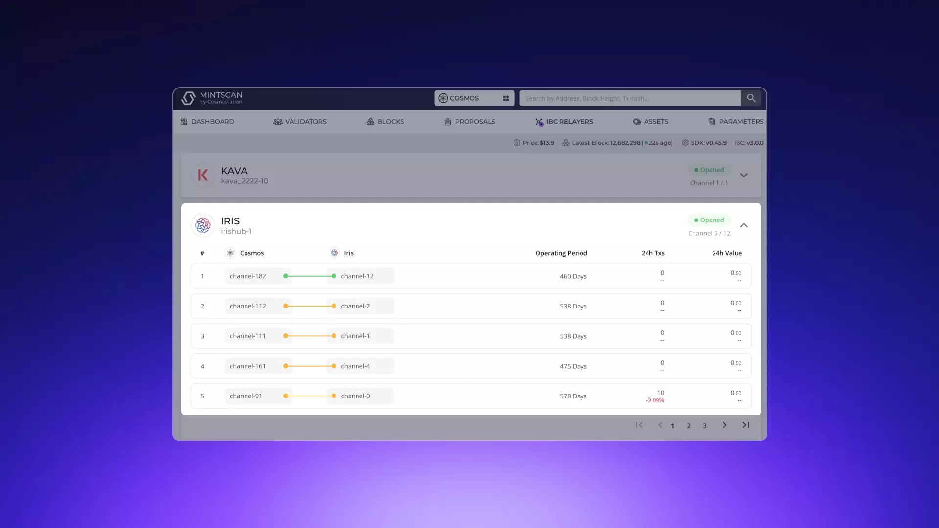 Keplr Wallet EVM transaction history dashboard screenshot