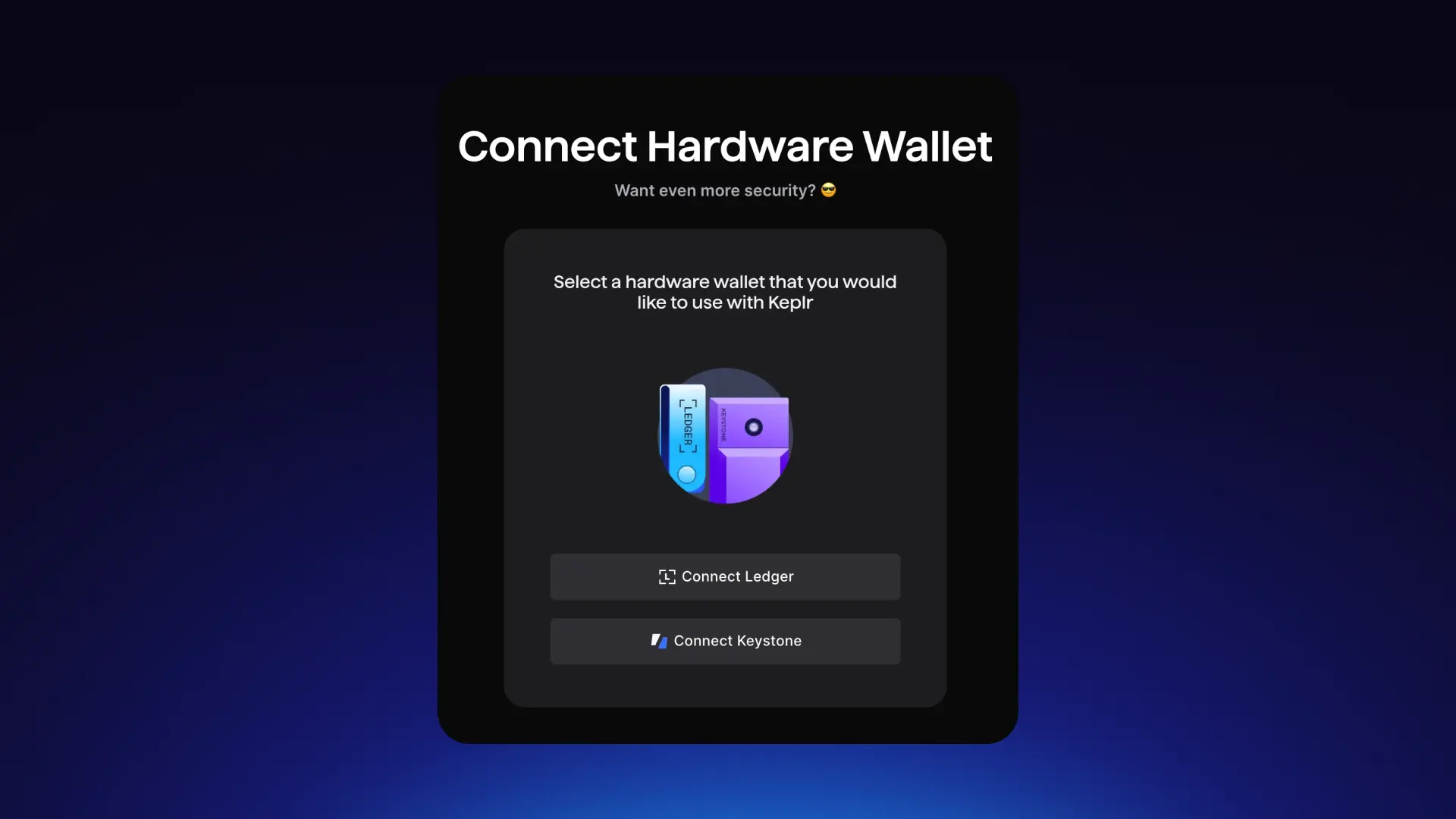 Keplr Wallet extension user interface