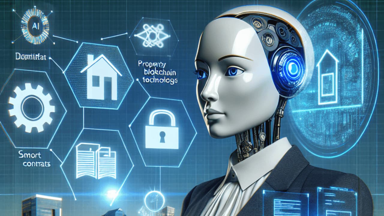 smart contract real estate transaction illustration