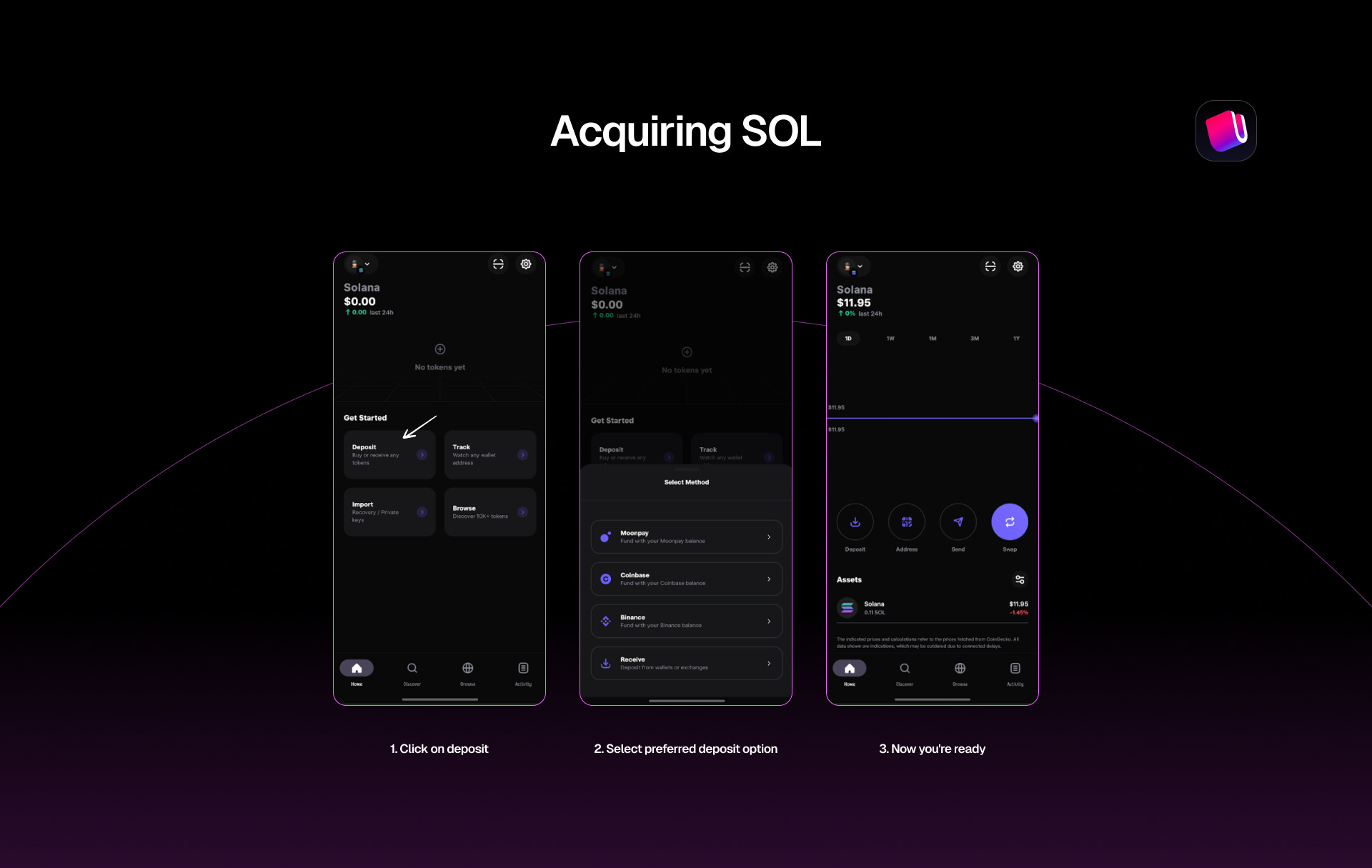 LENS Browser Solana trading automation interface screenshot