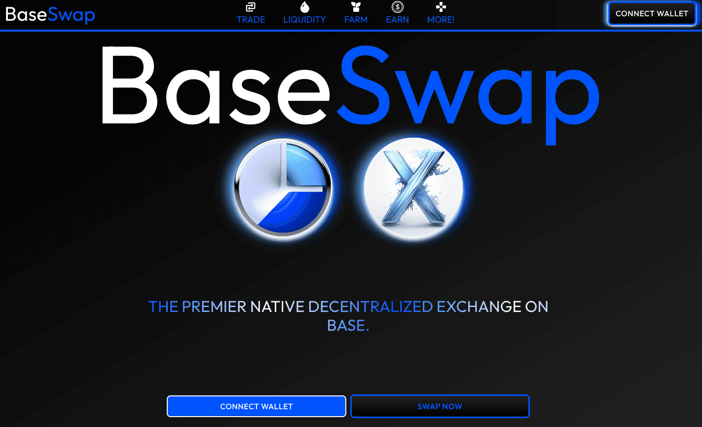 BaseSwap Base DEX app screenshot