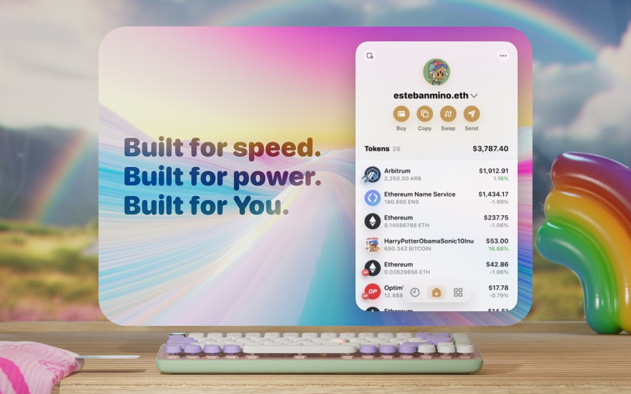 Rainbow Wallet app Base chain interface