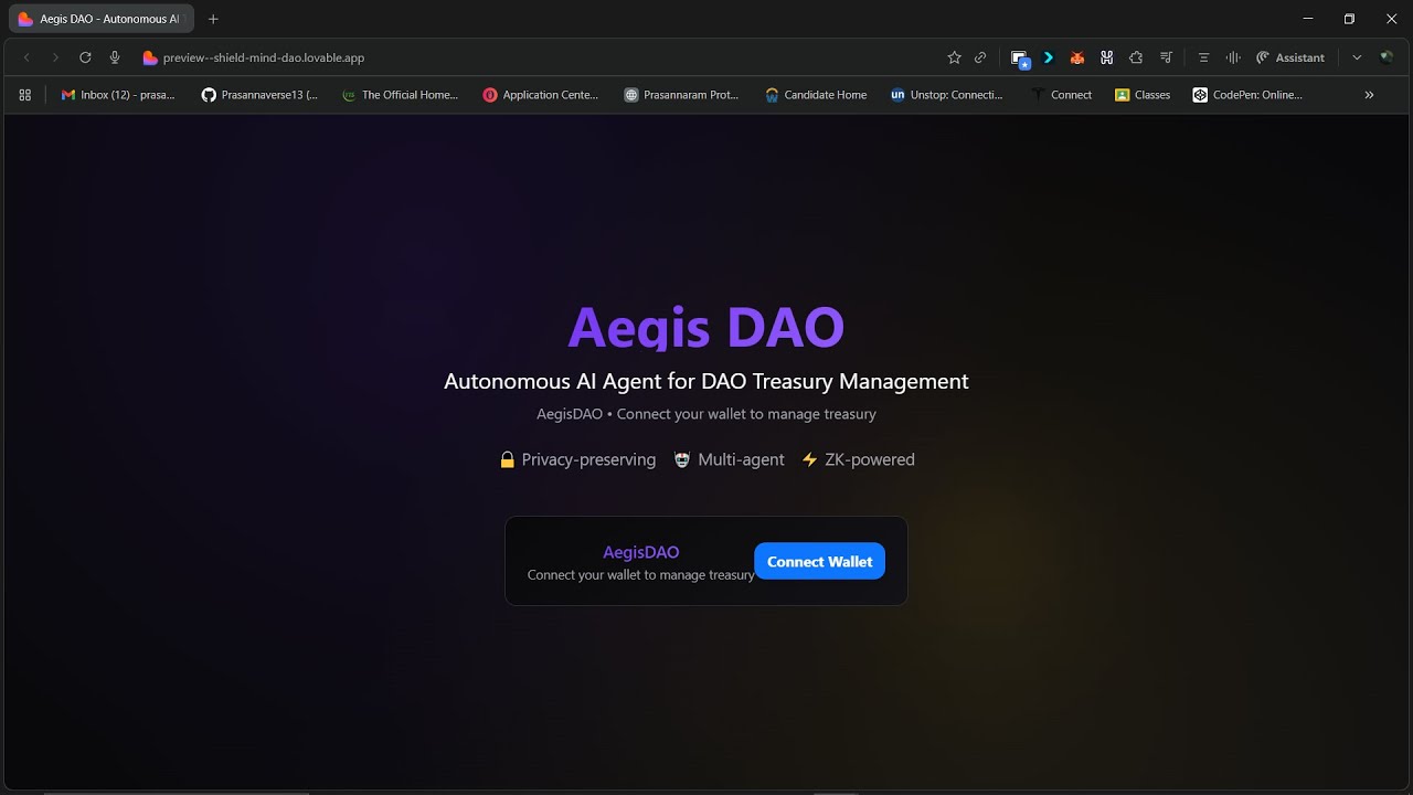AI-driven DAO treasury management dashboard