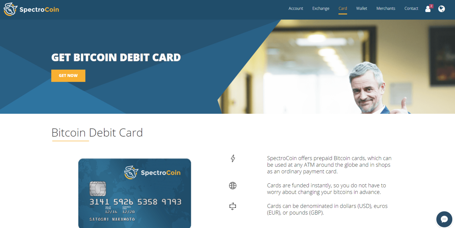 SpectroCoin Debit Card crypto