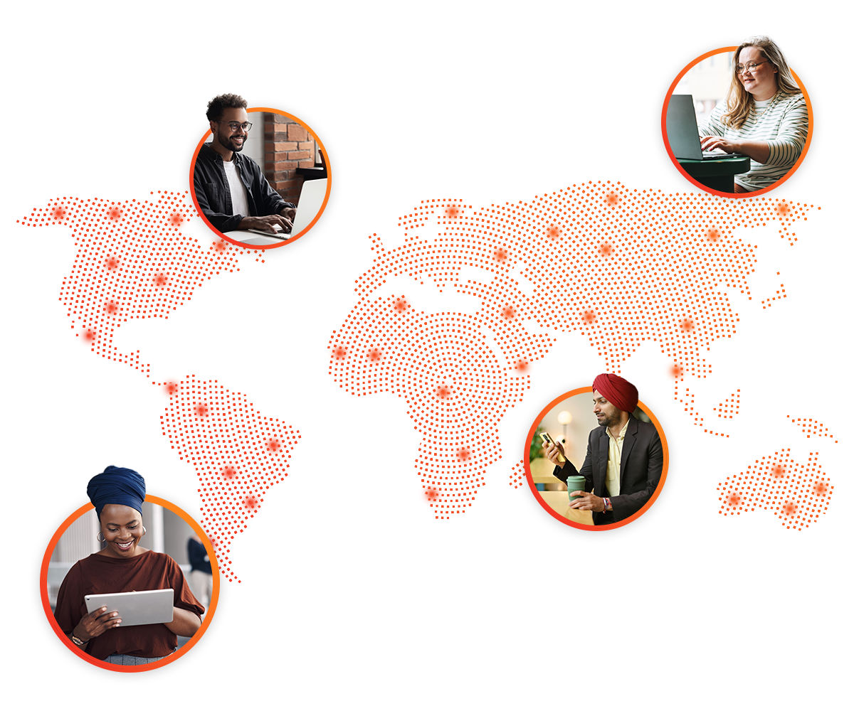 world map global payroll payments