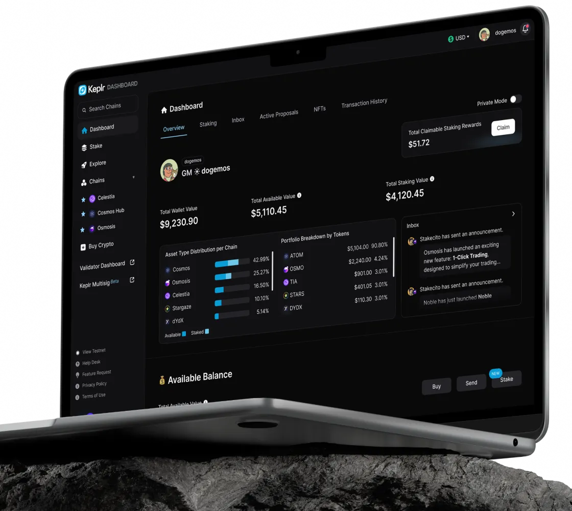 unified multi-chain wallet dashboard