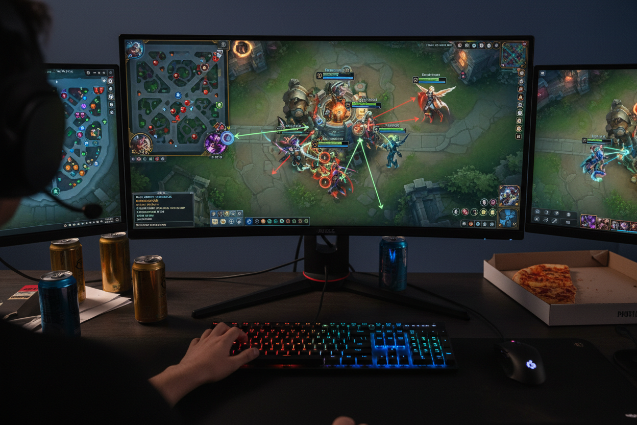 LoL IGL player assists coordinated dive