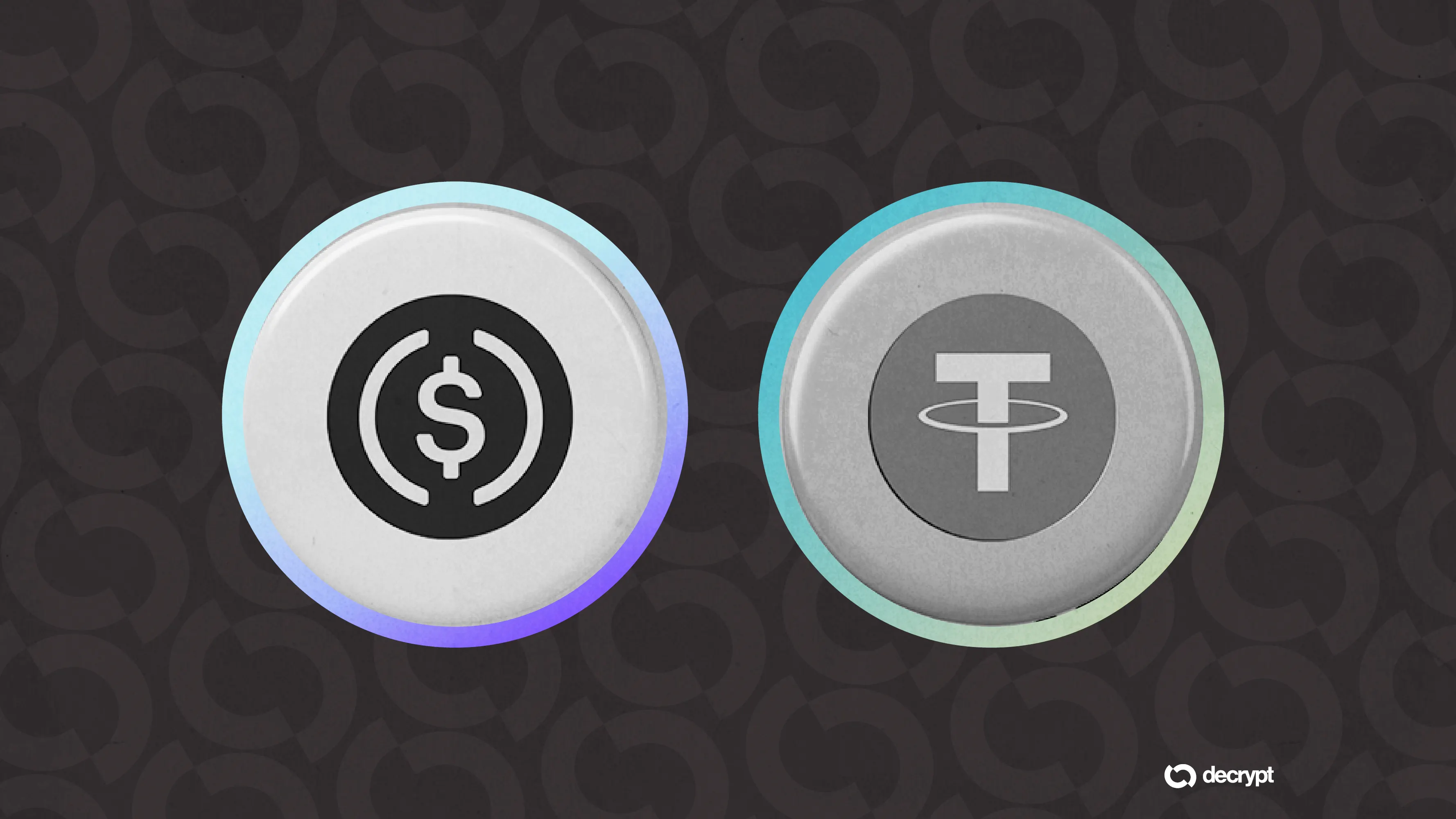 stablecoin logos USDC USDT RLUSD