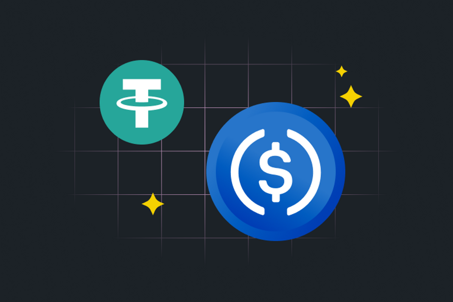 stablecoin icons USDC USDT Solana