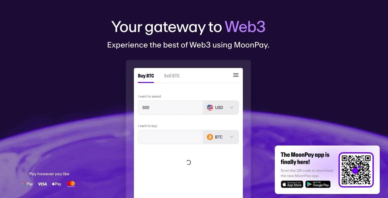 Robinhood MoonPay Transak stablecoin on off ramp