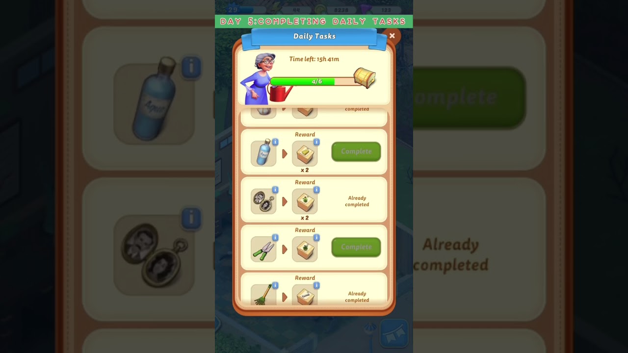 merge game task list rewards