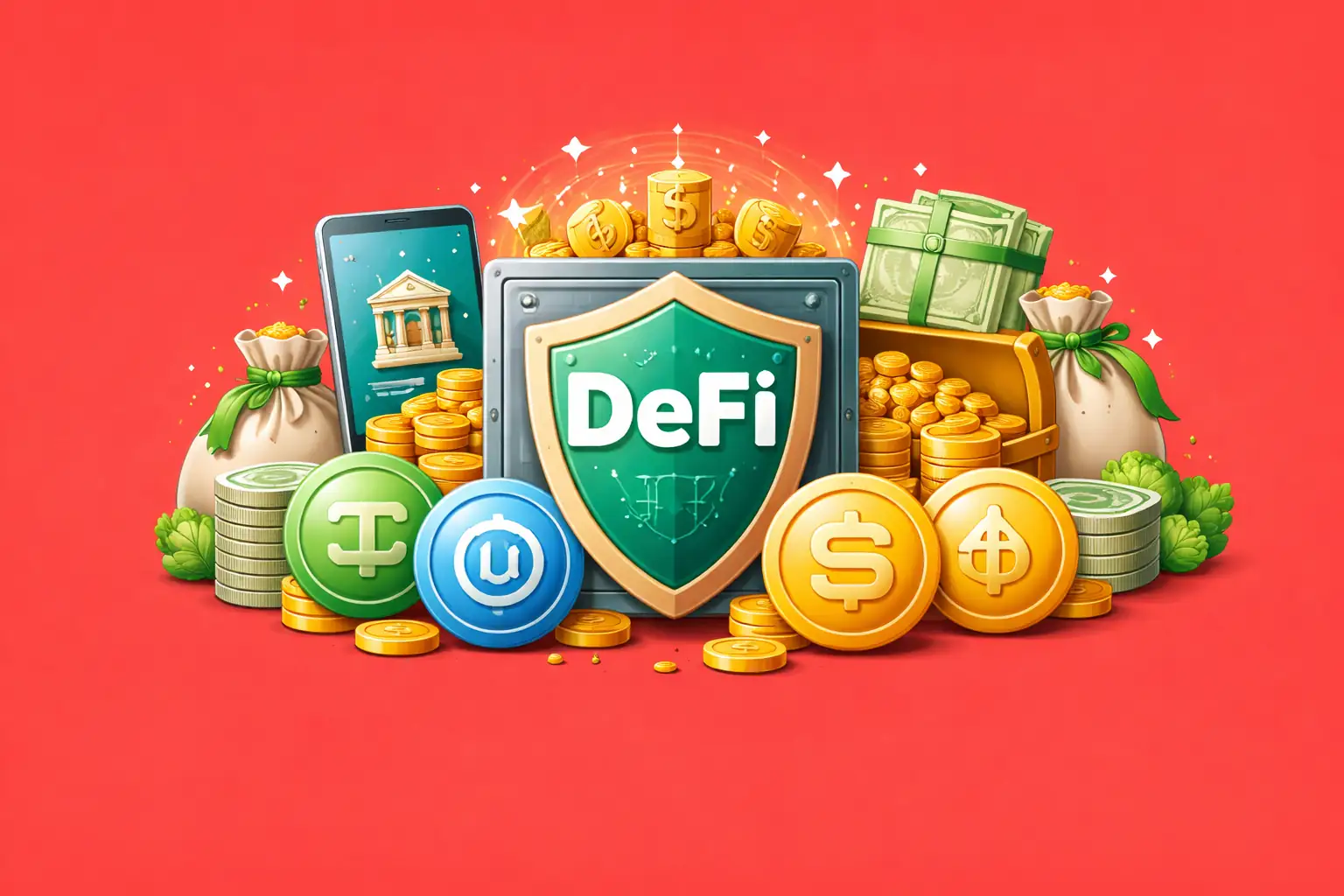 instant liquidity DeFi stablecoin icon