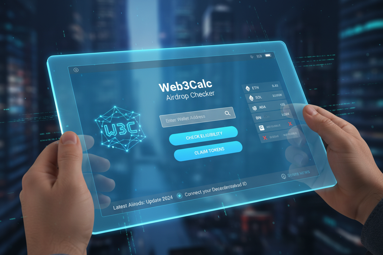 Web3Calc airdrop checker interface