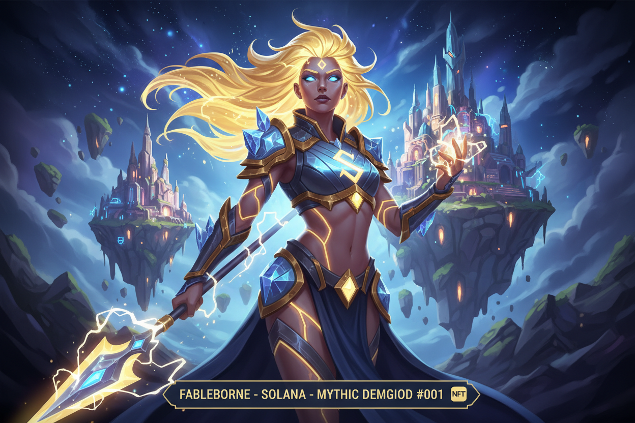 Fableborne mythic demigods Solana NFT