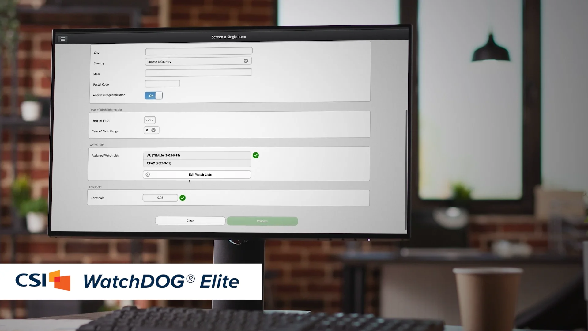 real-time sanctions screening dashboard