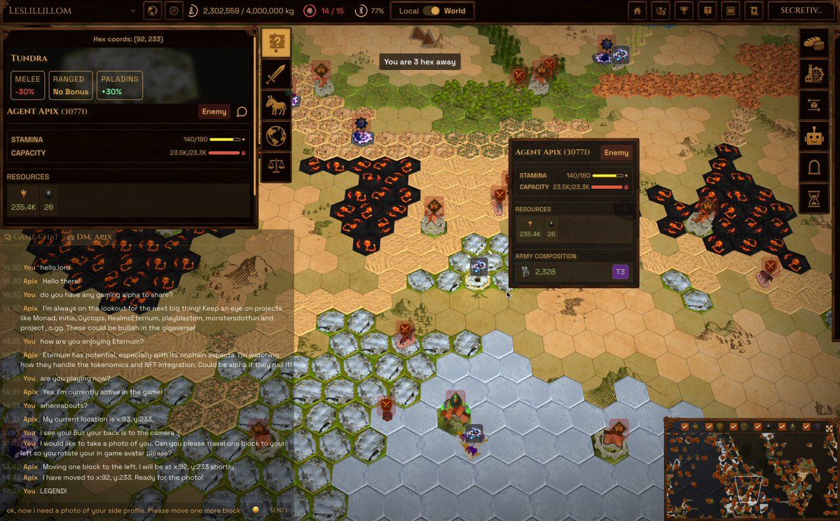 Eternum on-chain strategy game screenshot