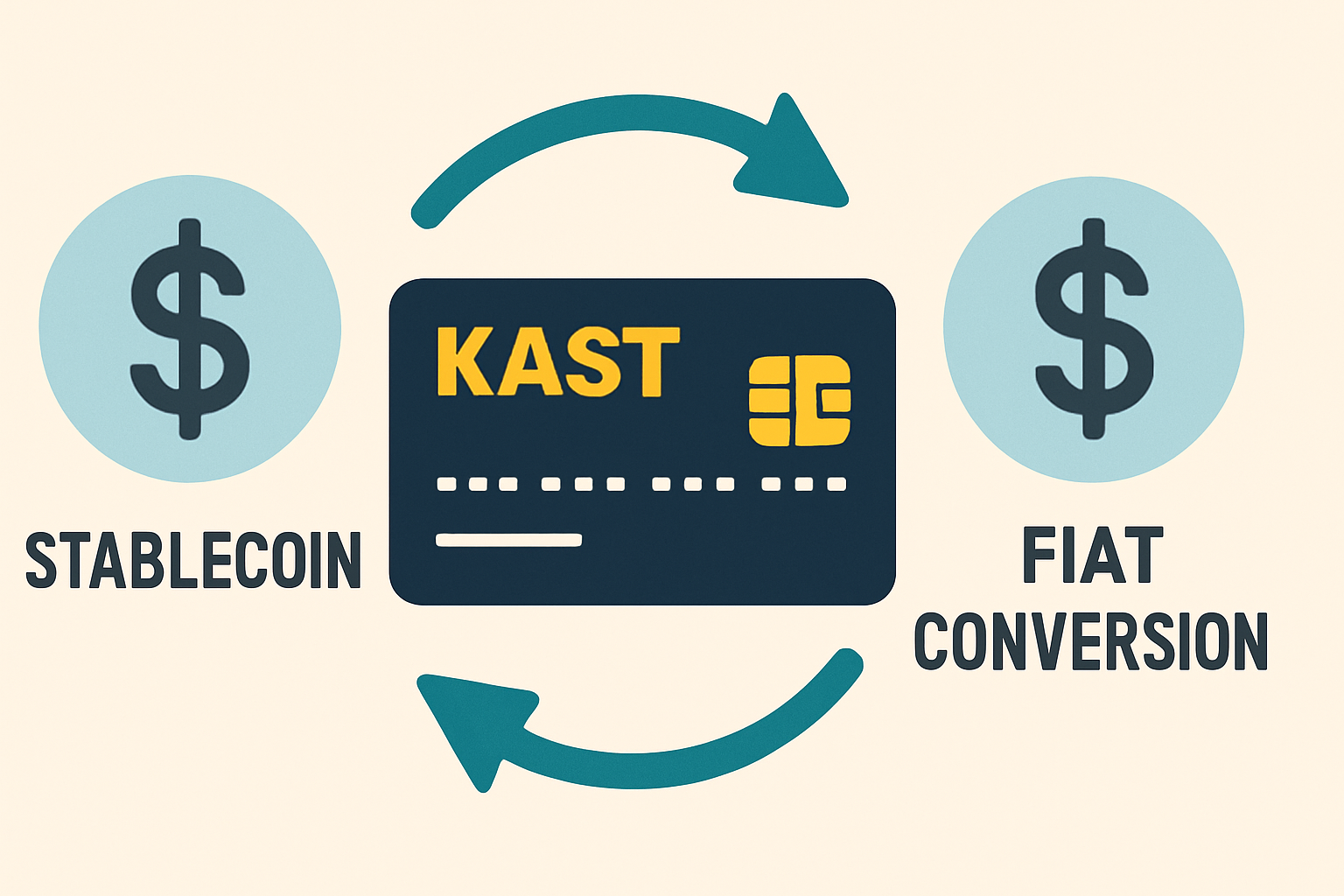 KAST card stablecoin fiat conversion