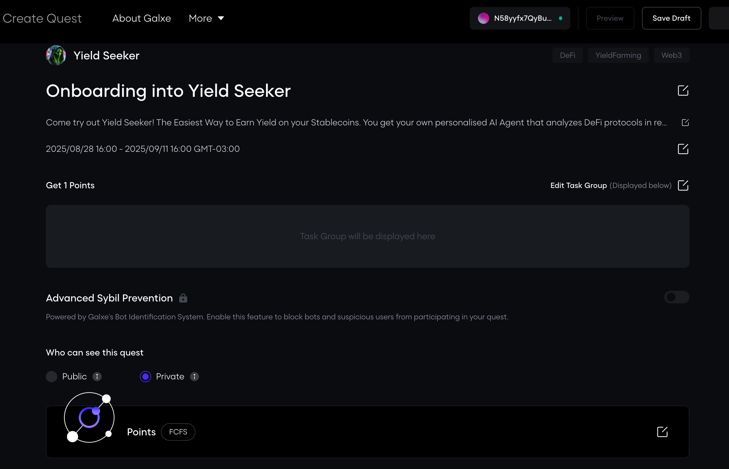 Yield Seeker DeFi platform interface