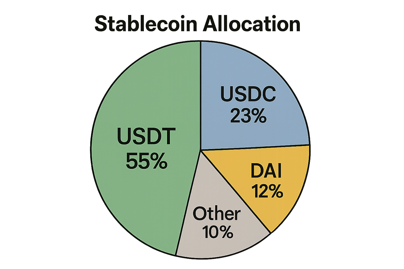 stablecoin allocation pie chart