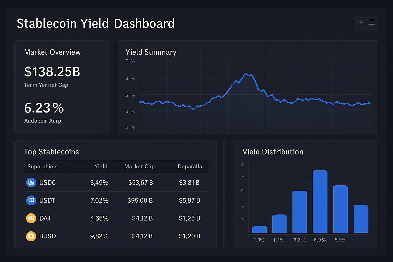 stablecoin yield analytics dashboard