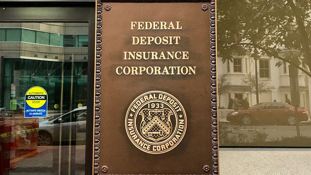 FDIC insured bank building