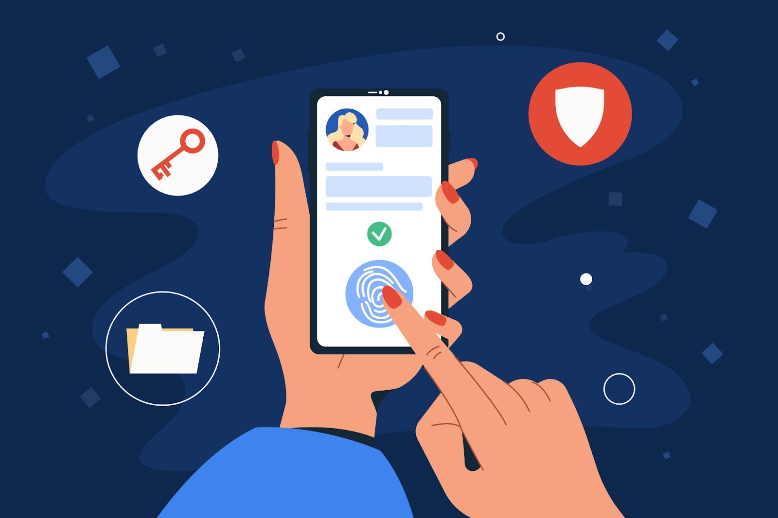 Blockchain user data ownership illustration