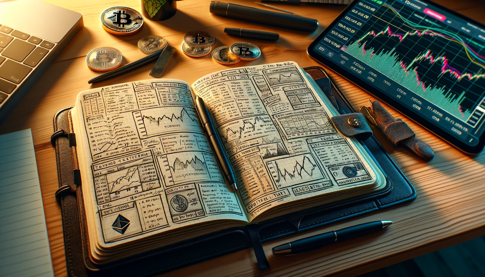 crypto trading journal notebook strategy