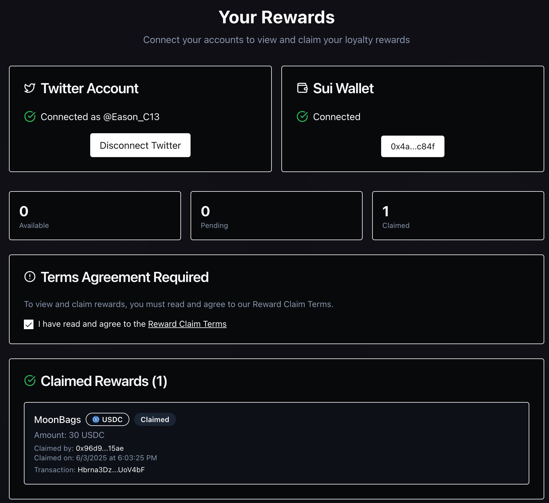 GiveRep loyalty rewards program screenshot